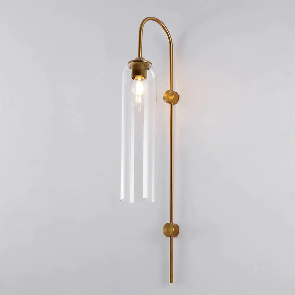Sleek Modern Glass Wall Lamp with Adjustable Brightness & Energy Effic
