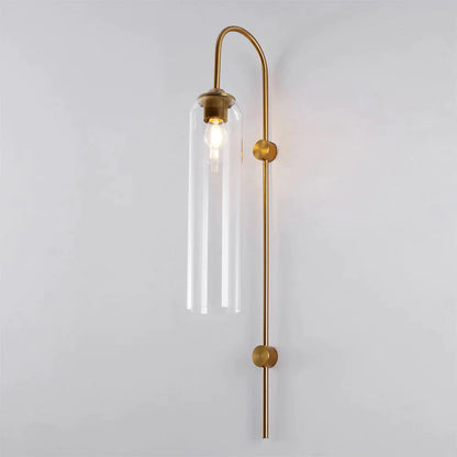 Sleek Modern Glass Wall Lamp with Adjustable Brightness & Energy Effic