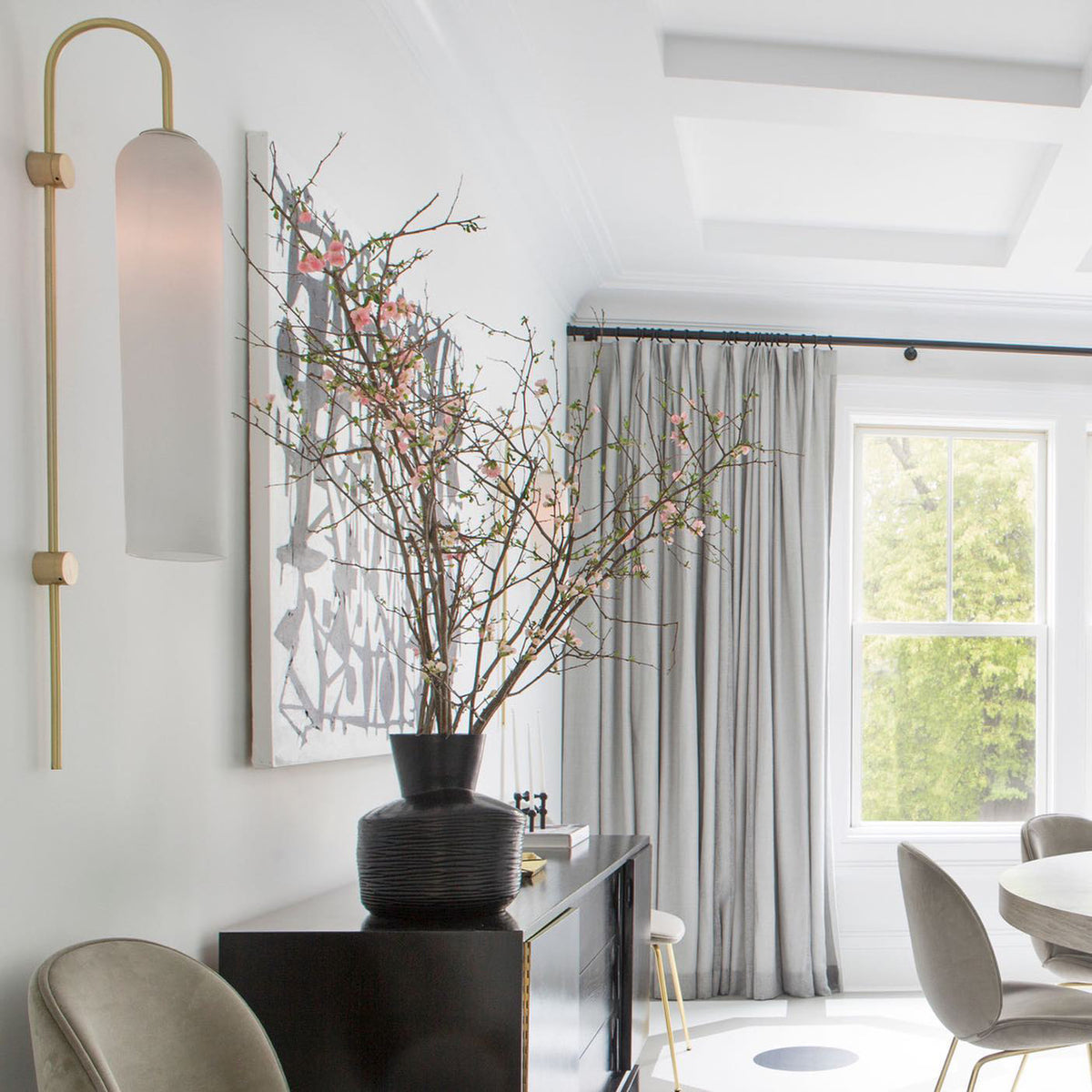 Sleek Modern Glass Wall Lamp with Adjustable Brightness & Energy Effic