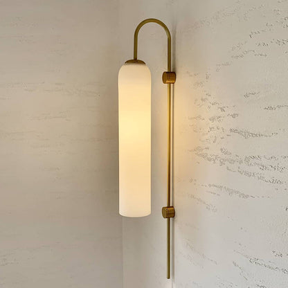 Sleek Modern Glass Wall Lamp with Adjustable Brightness & Energy Effic