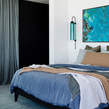 Sleek Modern Glass Wall Lamp with Adjustable Brightness & Energy Effic