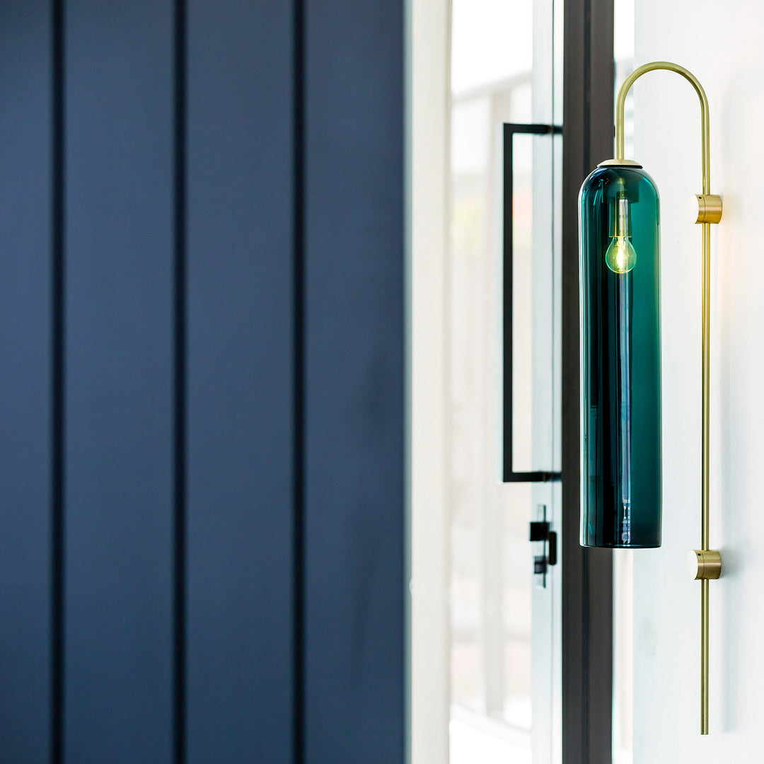 Sleek Modern Glass Wall Lamp with Adjustable Brightness & Energy Effic