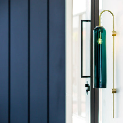 Sleek Modern Glass Wall Lamp with Adjustable Brightness & Energy Effic