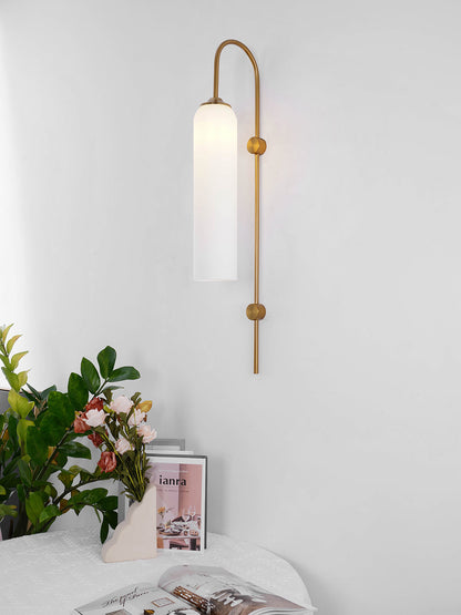 Sleek Modern Glass Wall Lamp with Adjustable Brightness & Energy Effic