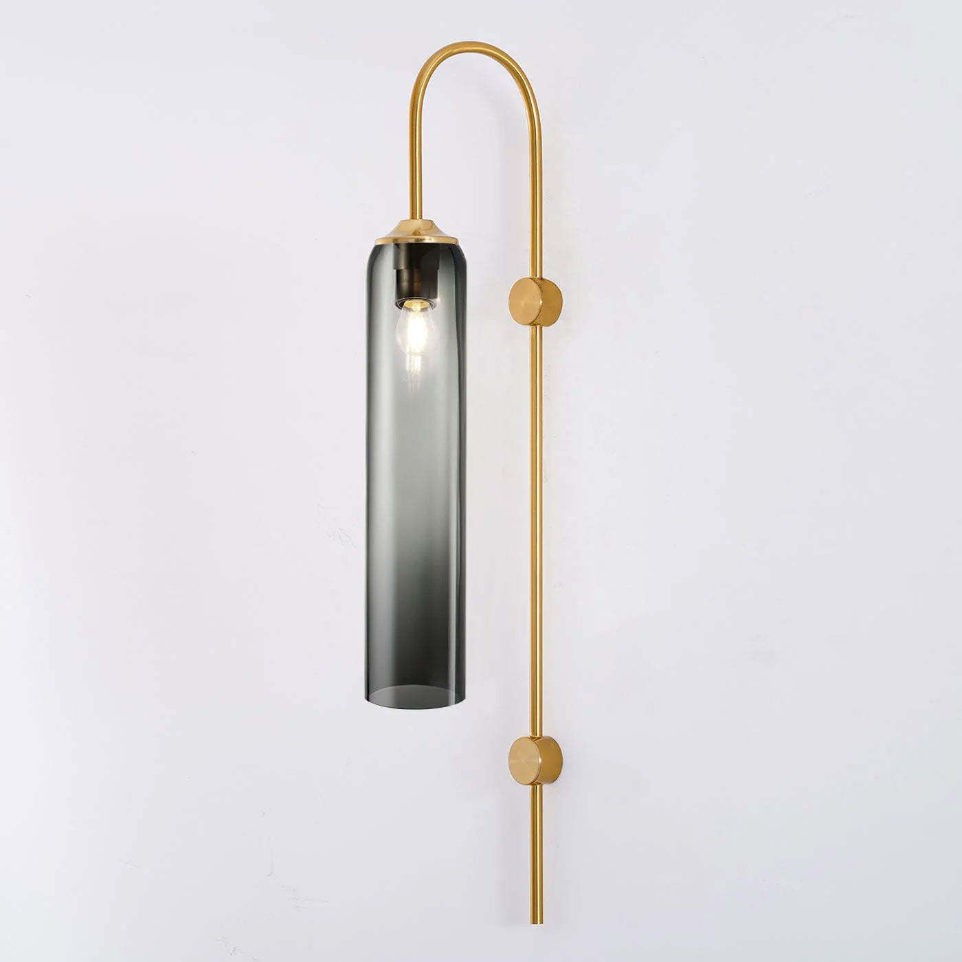 Sleek Modern Glass Wall Lamp with Adjustable Brightness & Energy Effic