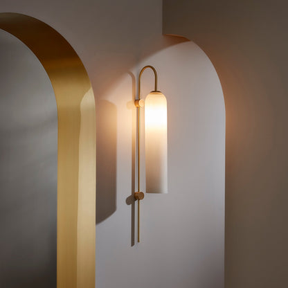 Sleek Modern Glass Wall Lamp with Adjustable Brightness & Energy Effic
