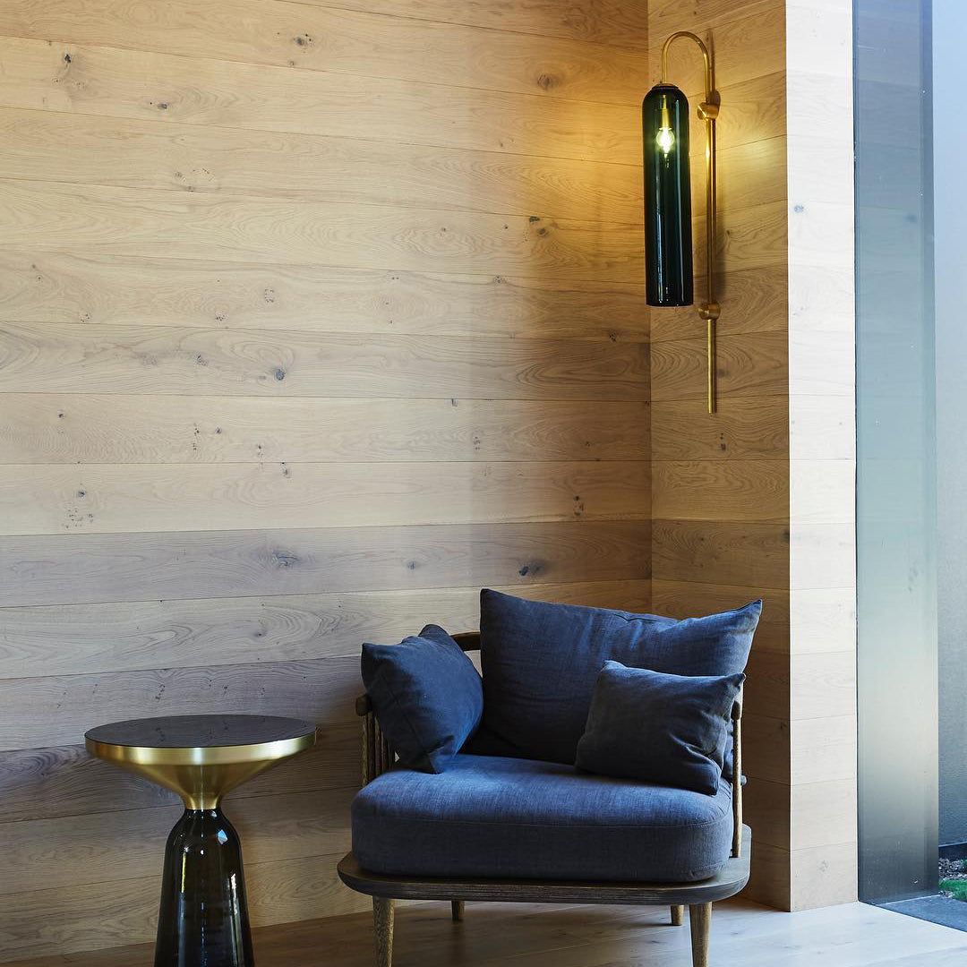 Sleek Modern Glass Wall Lamp with Adjustable Brightness & Energy Effic