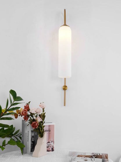 Sleek Modern Glass Wall Lamp with Adjustable Brightness & Energy Effic