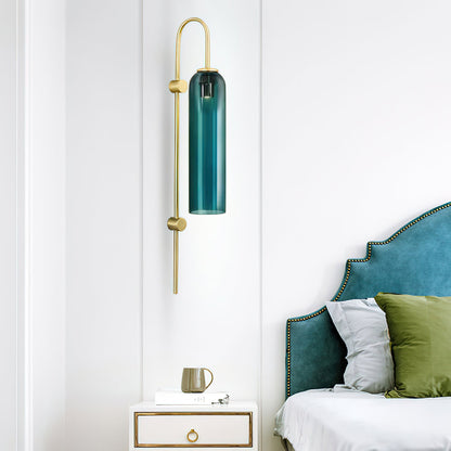 Sleek Modern Glass Wall Lamp with Adjustable Brightness & Energy Effic
