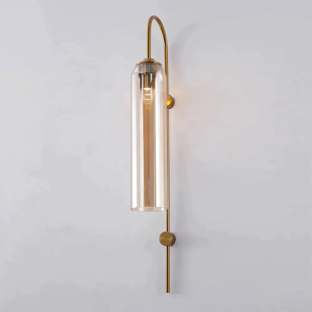 Sleek Modern Glass Wall Lamp with Adjustable Brightness & Energy Effic