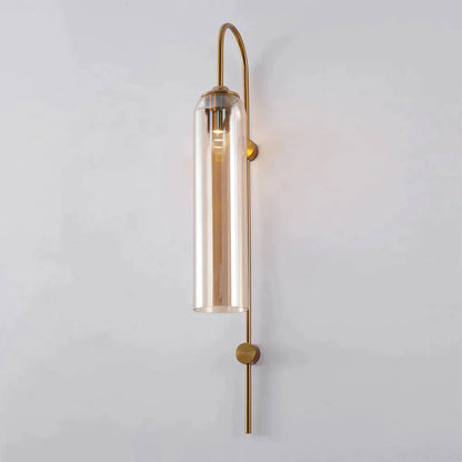 Sleek Modern Glass Wall Lamp with Adjustable Brightness & Energy Effic