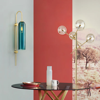 Sleek Modern Glass Wall Lamp with Adjustable Brightness & Energy Effic