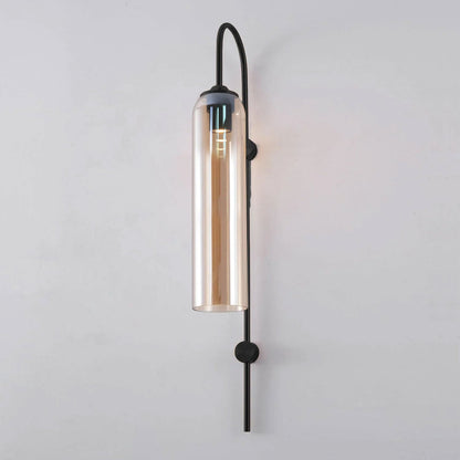 Sleek Modern Glass Wall Lamp with Adjustable Brightness & Energy Effic