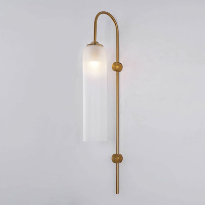 Sleek Modern Glass Wall Lamp with Adjustable Brightness & Energy Effic
