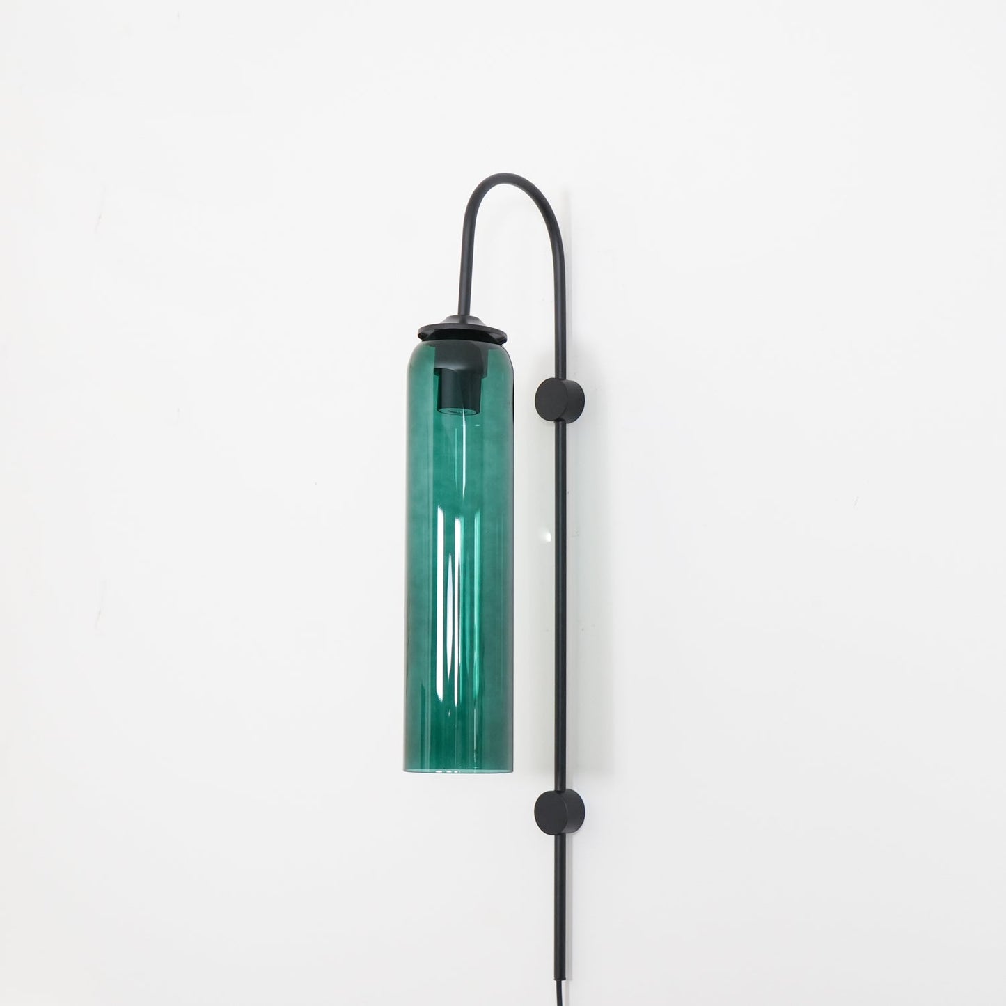 Sleek Glass Plug-In Wall Lamp with Adjustable Brightness & Easy Instal