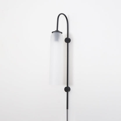 Sleek Glass Plug-In Wall Lamp with Adjustable Brightness & Easy Instal