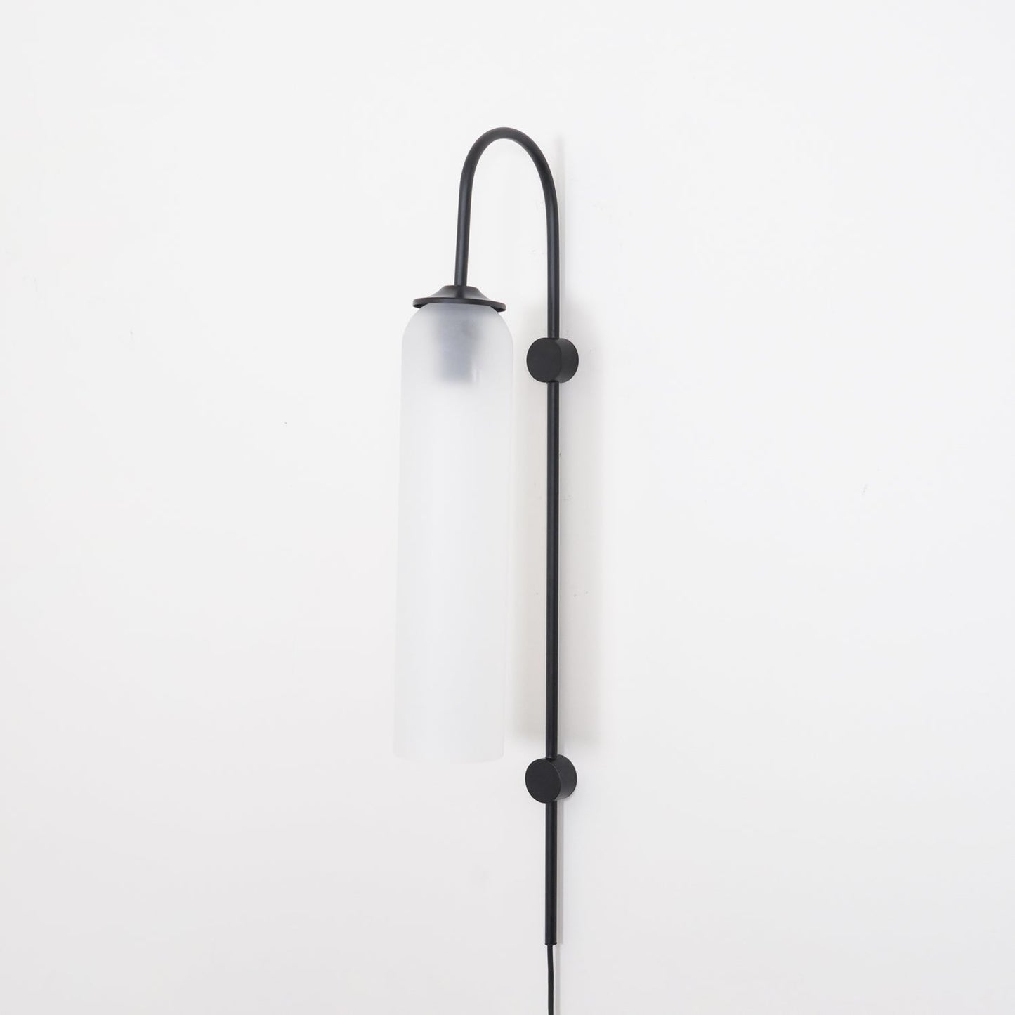 Sleek Glass Plug-In Wall Lamp with Adjustable Brightness & Easy Instal