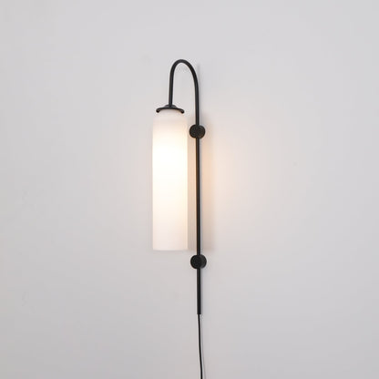 Sleek Glass Plug-In Wall Lamp with Adjustable Brightness & Easy Instal