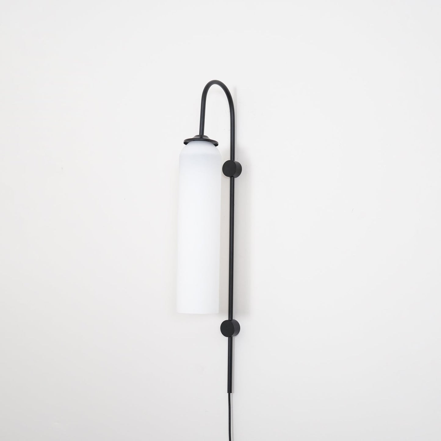 Sleek Glass Plug-In Wall Lamp with Adjustable Brightness & Easy Instal