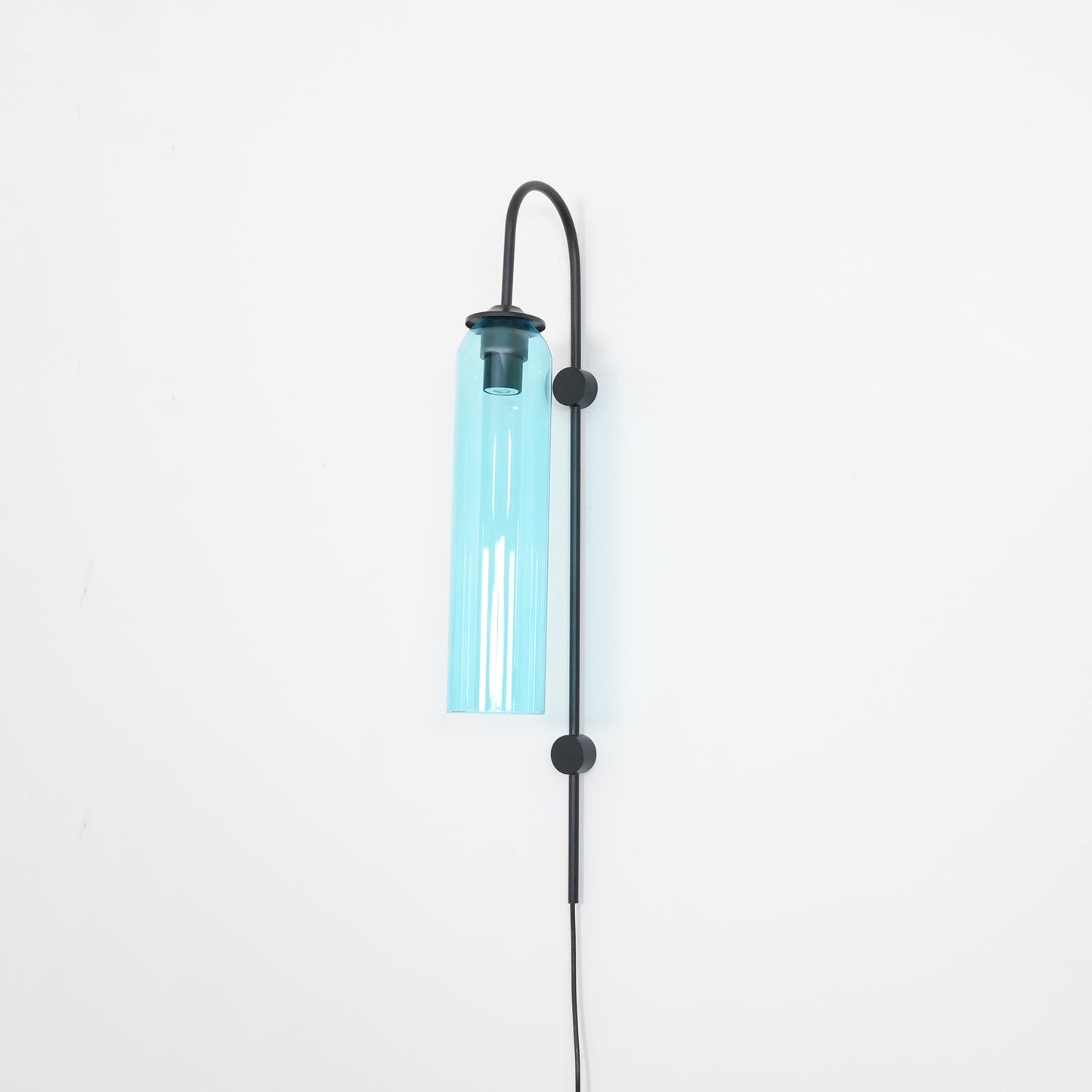 Sleek Glass Plug-In Wall Lamp with Adjustable Brightness & Easy Instal