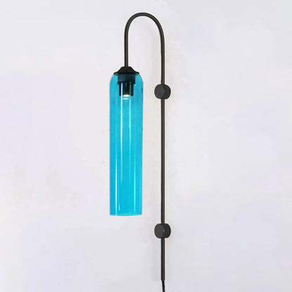 Sleek Glass Plug-In Wall Lamp with Adjustable Brightness & Easy Instal