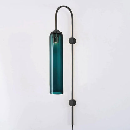 Sleek Glass Plug-In Wall Lamp with Adjustable Brightness & Easy Instal