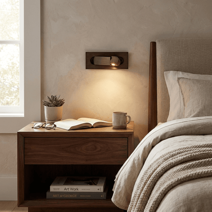 Sleek LED Bedside Reading Light with Adjustable Brightness and Touch C