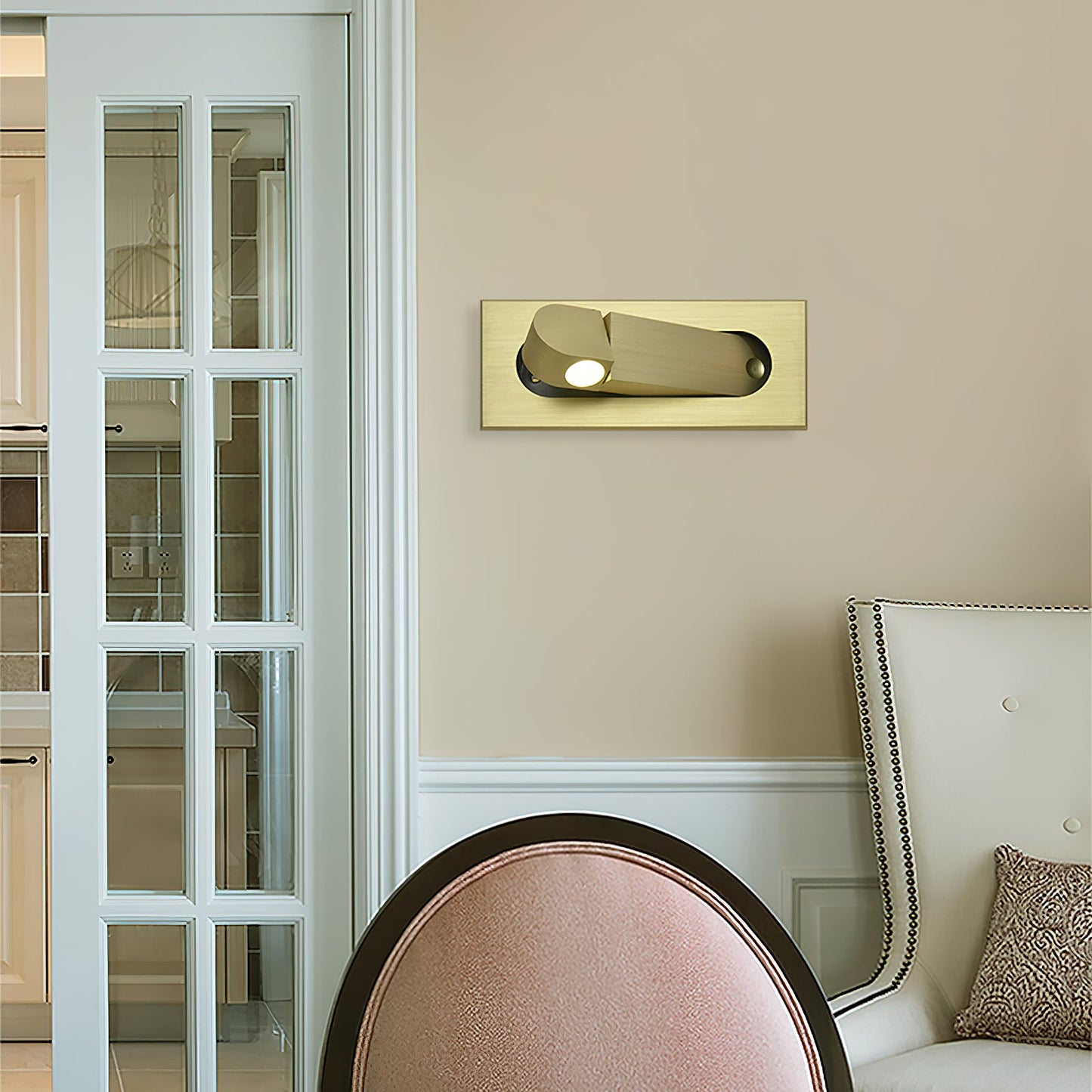 Sleek LED Bedside Reading Light with Adjustable Brightness and Touch C