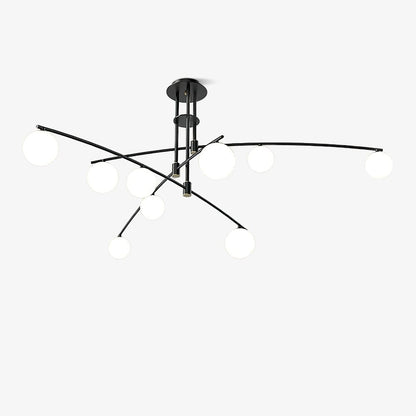 Elegant Long Arm Chandelier with Adjustable Arms and Dimmable Lighting
