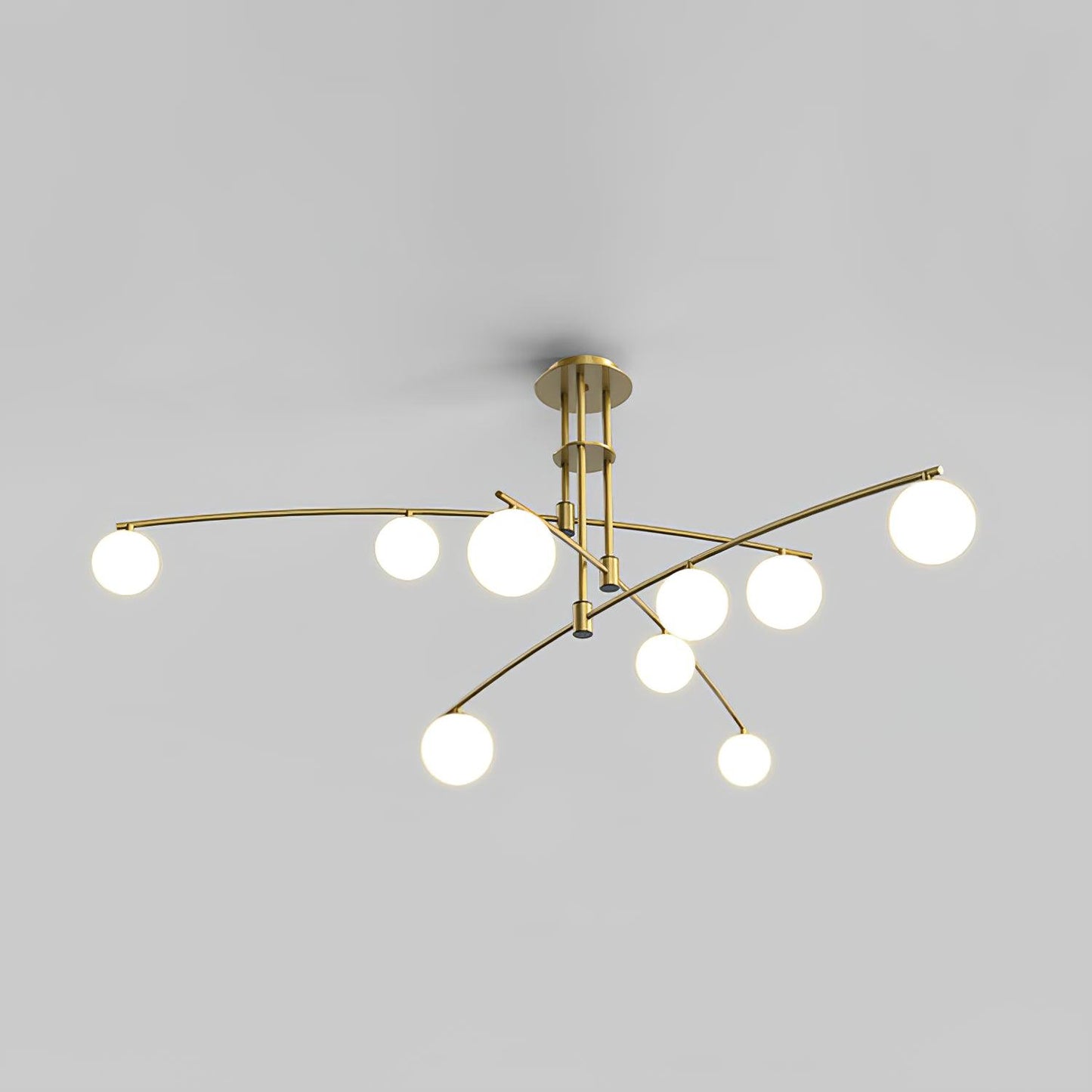 Elegant Long Arm Chandelier with Adjustable Arms and Dimmable Lighting