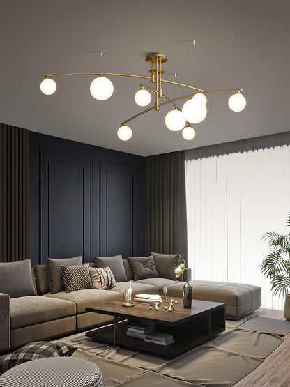 Elegant Long Arm Chandelier with Adjustable Arms and Dimmable Lighting