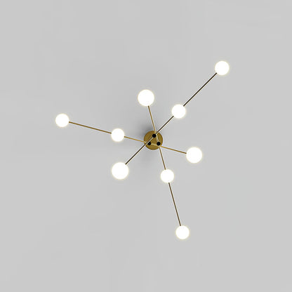 Elegant Long Arm Chandelier with Adjustable Arms and Dimmable Lighting