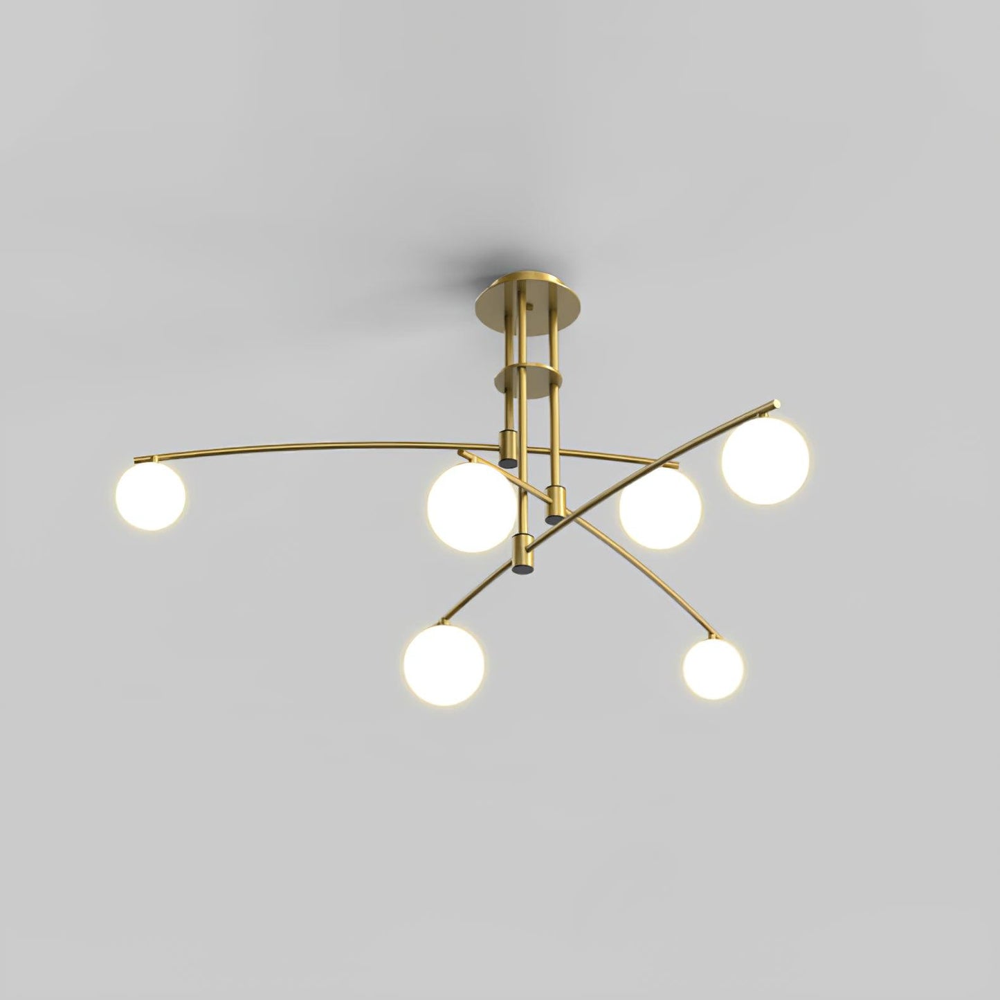 Elegant Long Arm Chandelier with Adjustable Arms and Dimmable Lighting