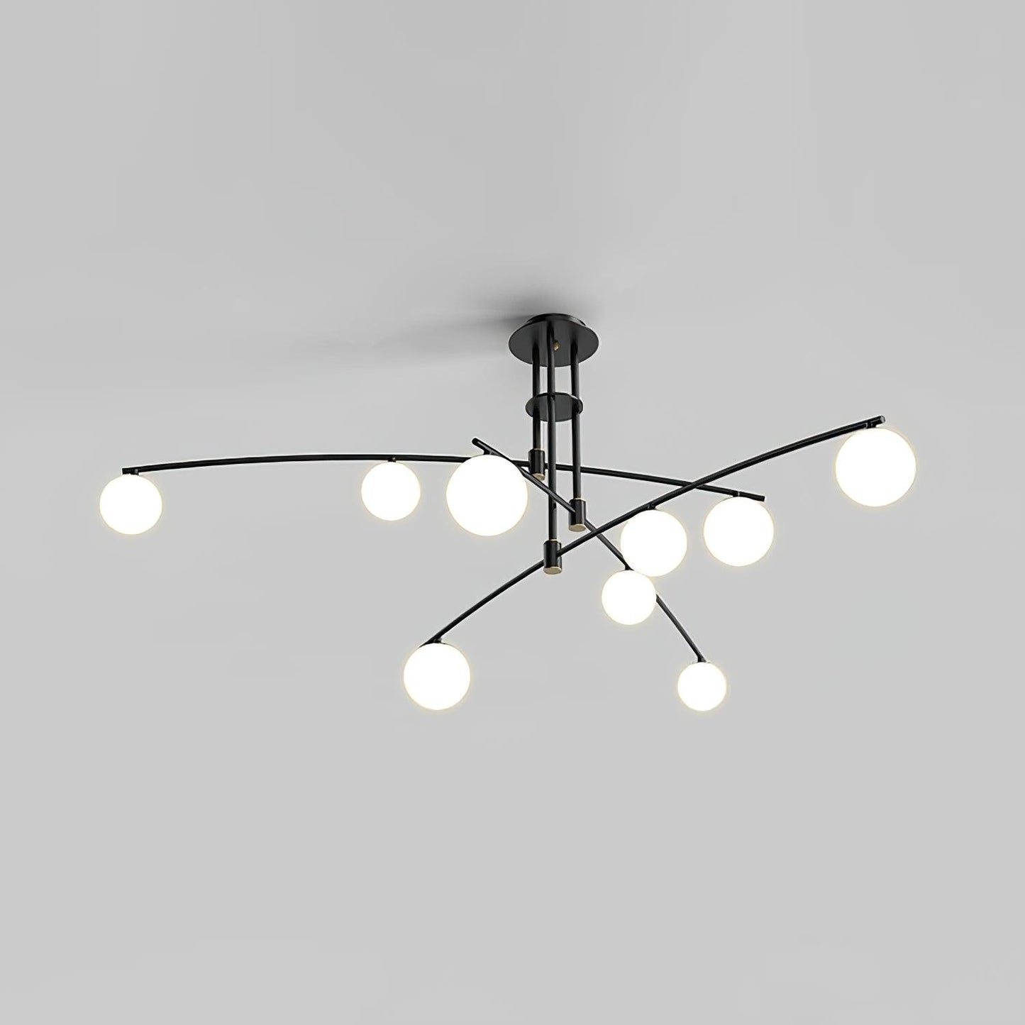 Elegant Long Arm Chandelier with Adjustable Arms and Dimmable Lighting