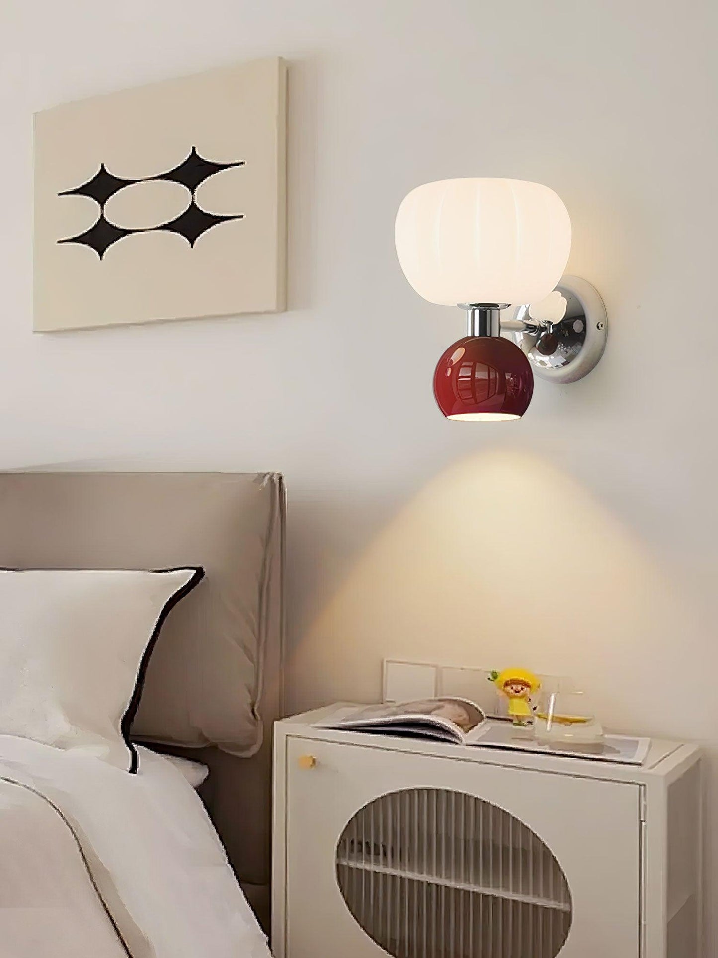 Moderno Cream Wall Sconce - Adjustable Light Direction, Energy Efficie