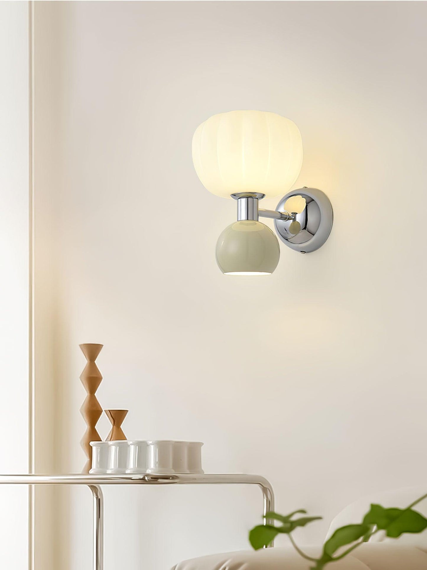 Moderno Cream Wall Sconce - Adjustable Light Direction, Energy Efficie