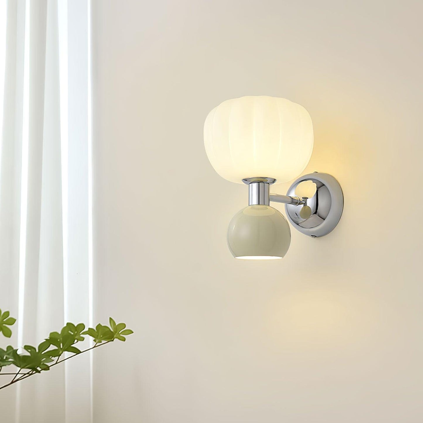 Moderno Cream Wall Sconce - Adjustable Light Direction, Energy Efficie