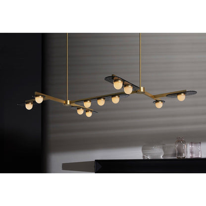 Modulo Horizontal Chandelier - Elegant Design, Adjustable Height, LED