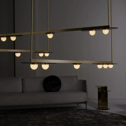 Modulo Horizontal Chandelier - Elegant Design, Adjustable Height, LED