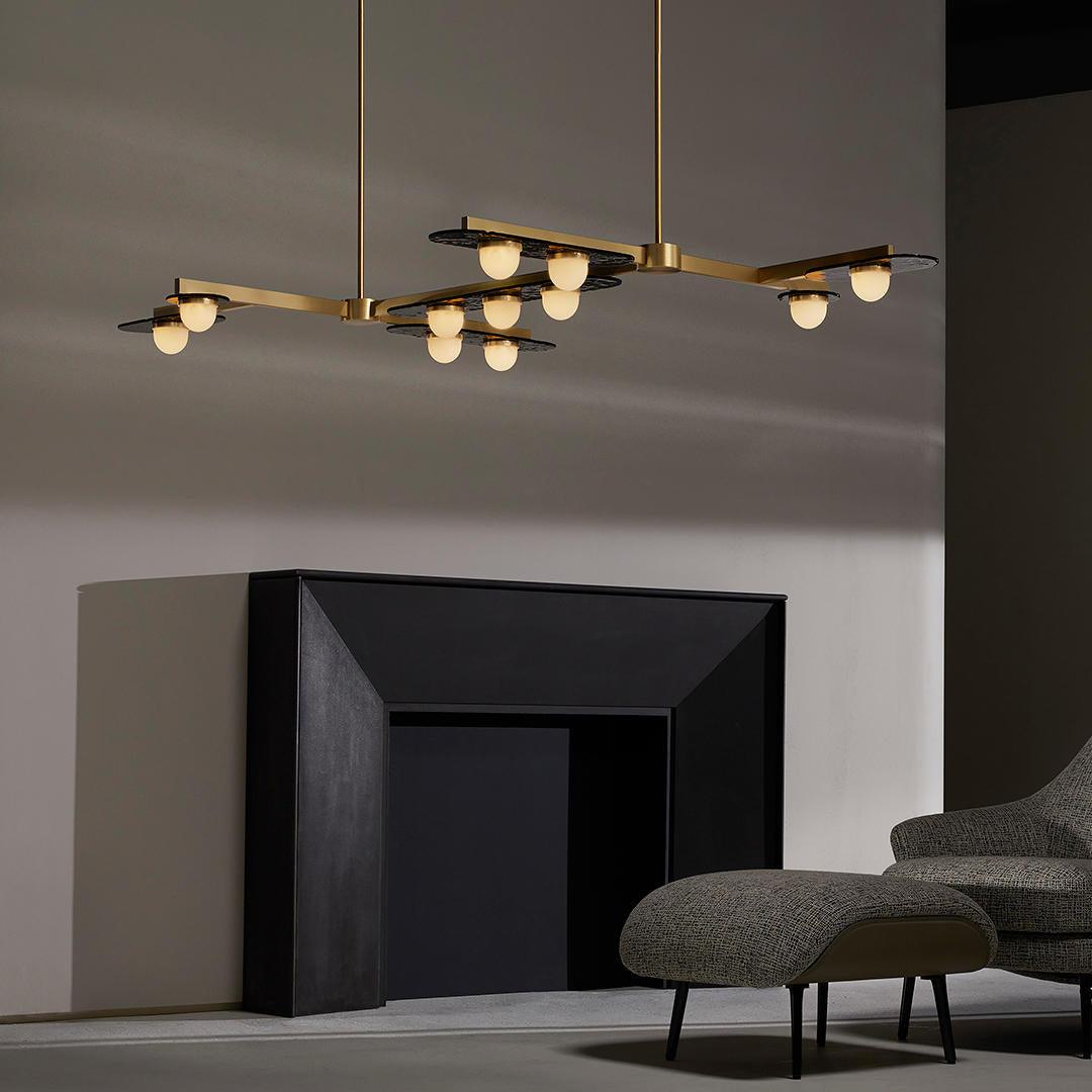 Modulo Horizontal Chandelier - Elegant Design, Adjustable Height, LED