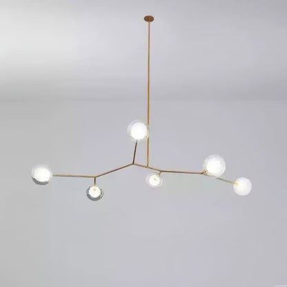 Molecular Glass Balls Chandelier - Modern Design, Adjustable Height