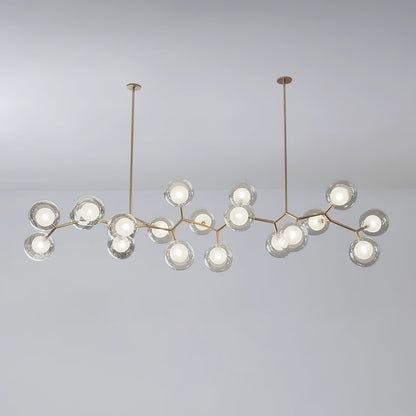 Molecular Glass Balls Chandelier - Modern Design, Adjustable Height