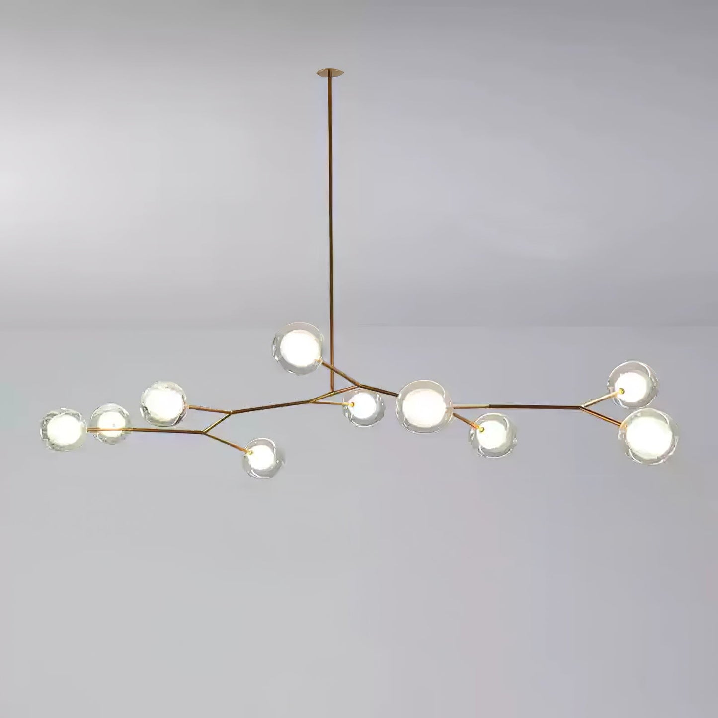 Molecular Glass Balls Chandelier - Modern Design, Adjustable Height