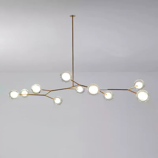 Molecular Glass Balls Chandelier - Modern Design, Adjustable Height