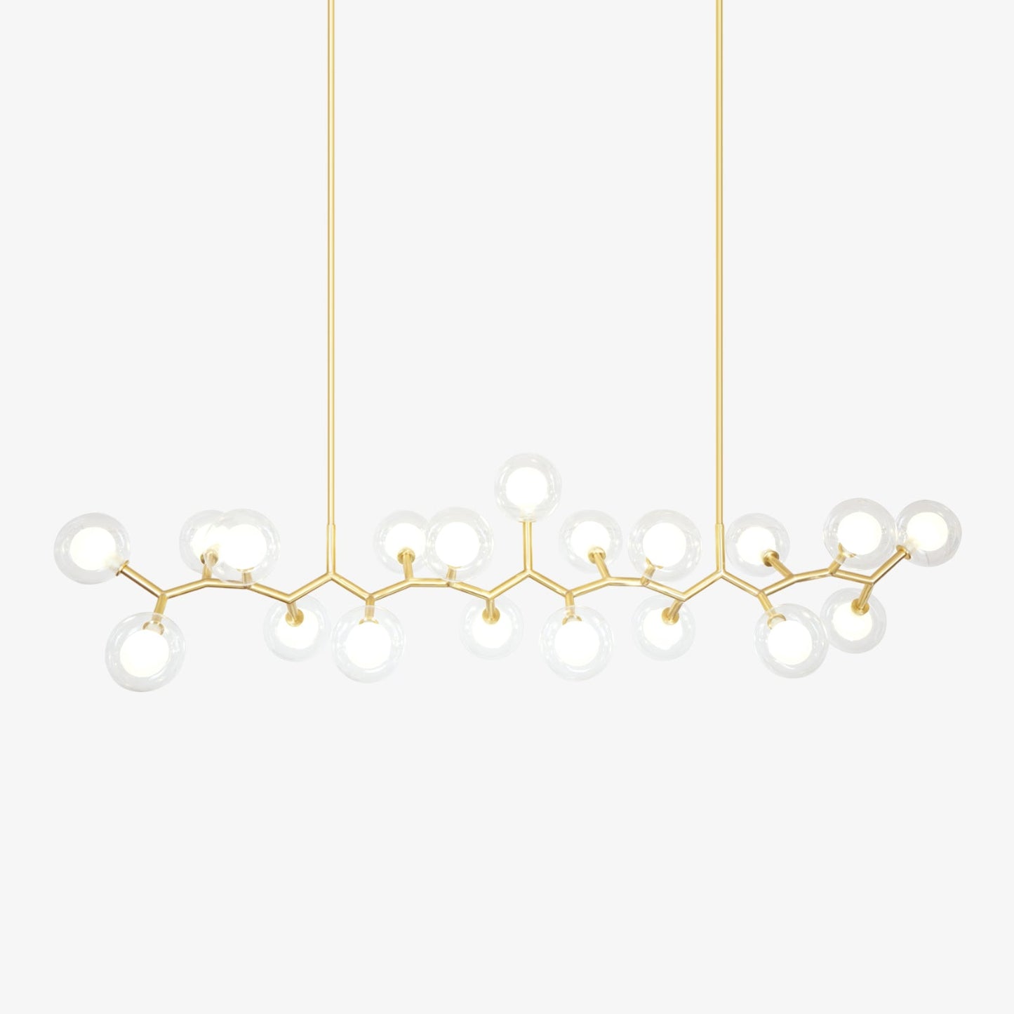Molecular Glass Balls Chandelier - Modern Design, Adjustable Height