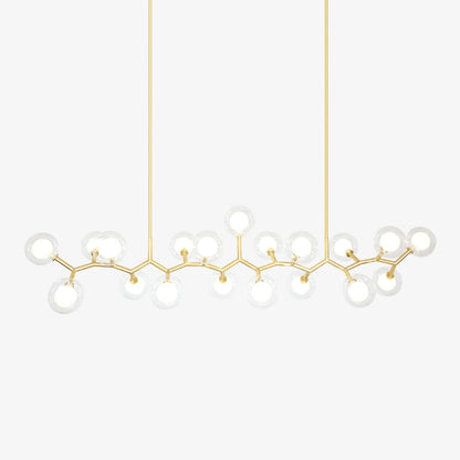 Molecular Glass Balls Chandelier - Modern Design, Adjustable Height