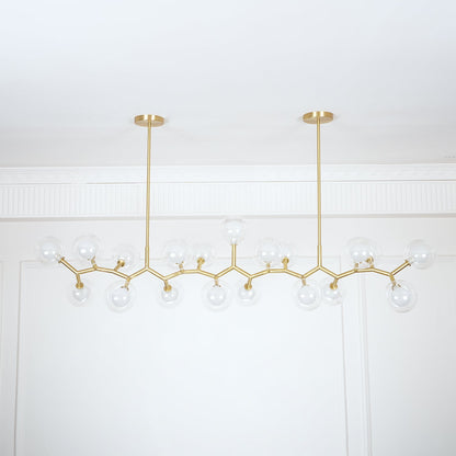Molecular Glass Balls Chandelier - Modern Design, Adjustable Height