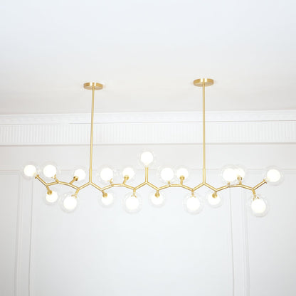Molecular Glass Balls Chandelier - Modern Design, Adjustable Height