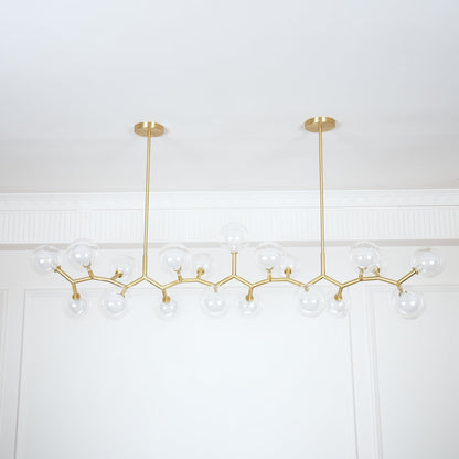 Molecular Glass Balls Chandelier - Modern Design, Adjustable Height