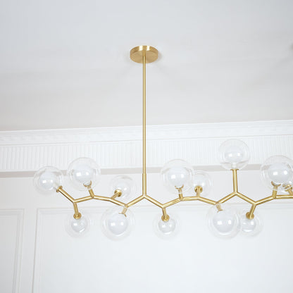 Molecular Glass Balls Chandelier - Modern Design, Adjustable Height